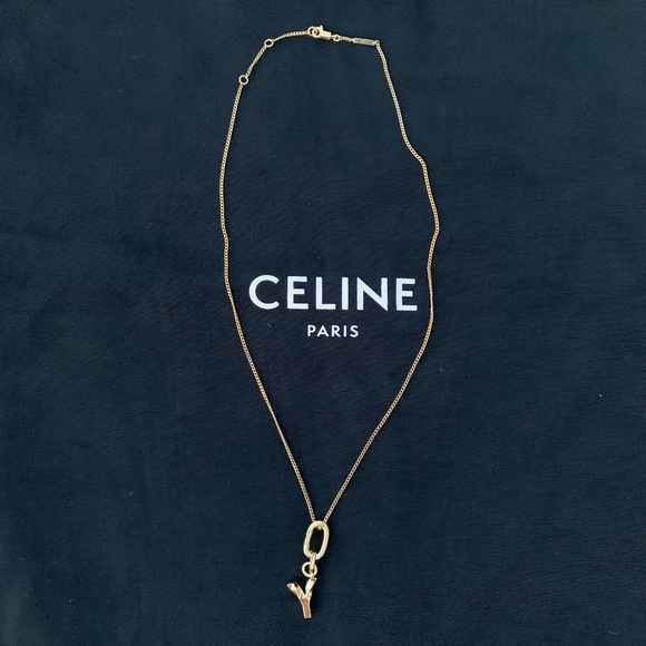 CELINE Golden Metal Necklace - Picture 5 of 12